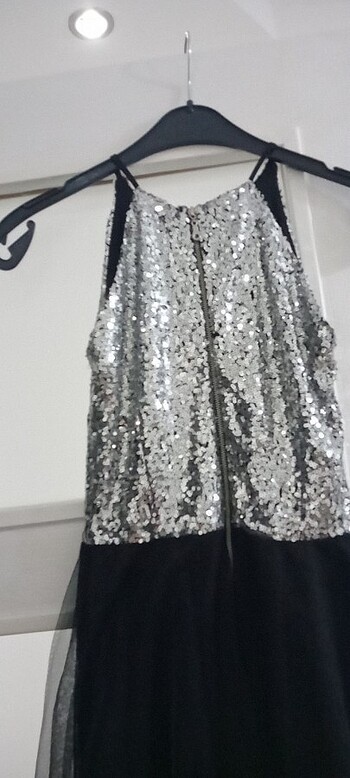 Gri  siyah şık elbise.???? - Görsel 9