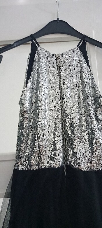 Gri  siyah şık elbise.???? - Görsel 10