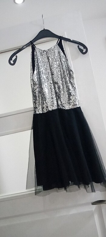 Gri  siyah şık elbise.???? - Görsel 12