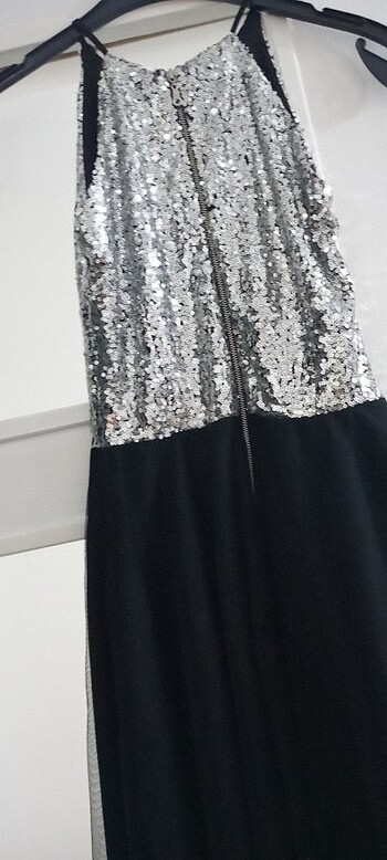 Gri  siyah şık elbise.???? - Görsel 13