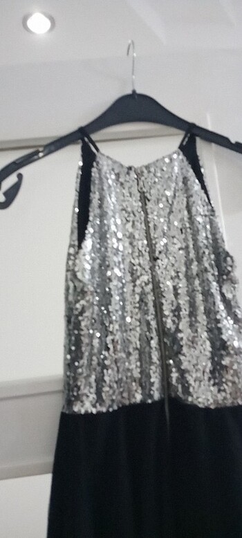 Gri  siyah şık elbise.???? - Görsel 14