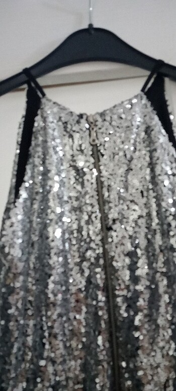 Gri  siyah şık elbise.???? - Görsel 15