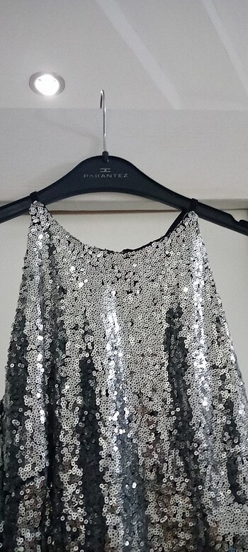 Gri  siyah şık elbise.???? - Görsel 16