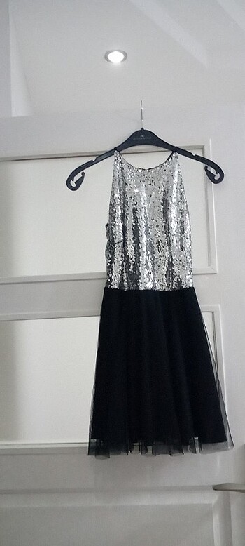 Gri  siyah şık elbise.???? - Görsel 17