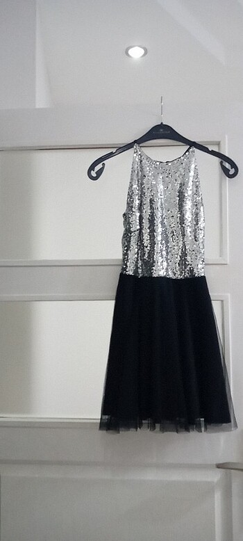 Gri  siyah şık elbise.???? - Görsel 18