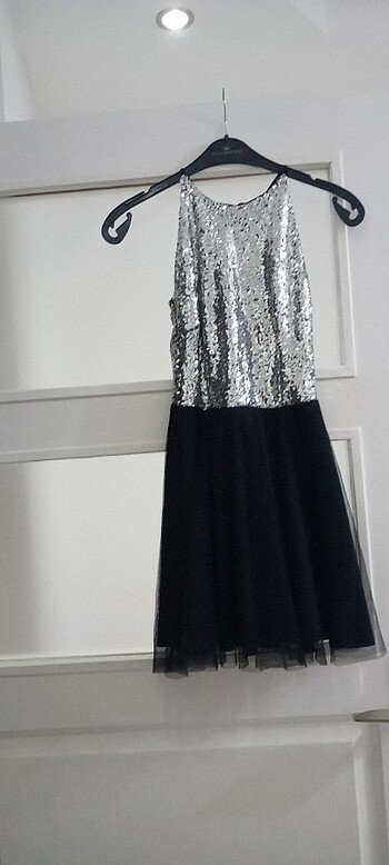 Gri  siyah şık elbise.???? - Görsel 19