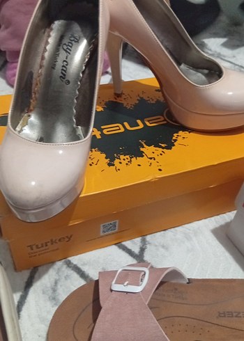Dior Sik Pudra Pembe Topuklu Ayakkabi