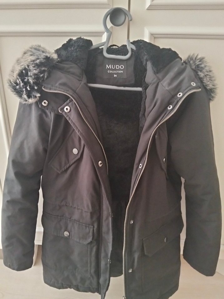 MUDO Collection Siyah Kapüşonlu Şişme Mont — görsel 2/5