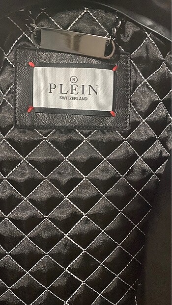 Philipp Plein Sıfır özel yapım orjinal deri erkek montu