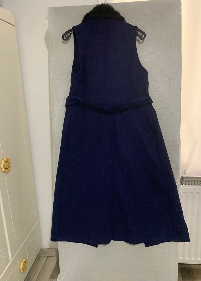 Kürk yaka yelek - Görsel 2