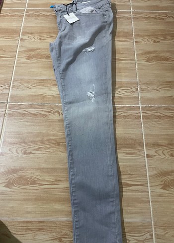 Diğer Gri Yikamali Dar Kesim Jean 12 Yas İcin