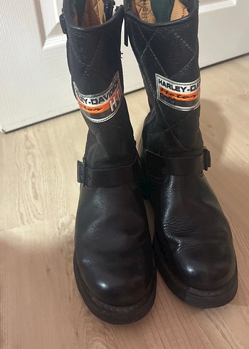 Harley Davidson Siyah Deri Biker Bot