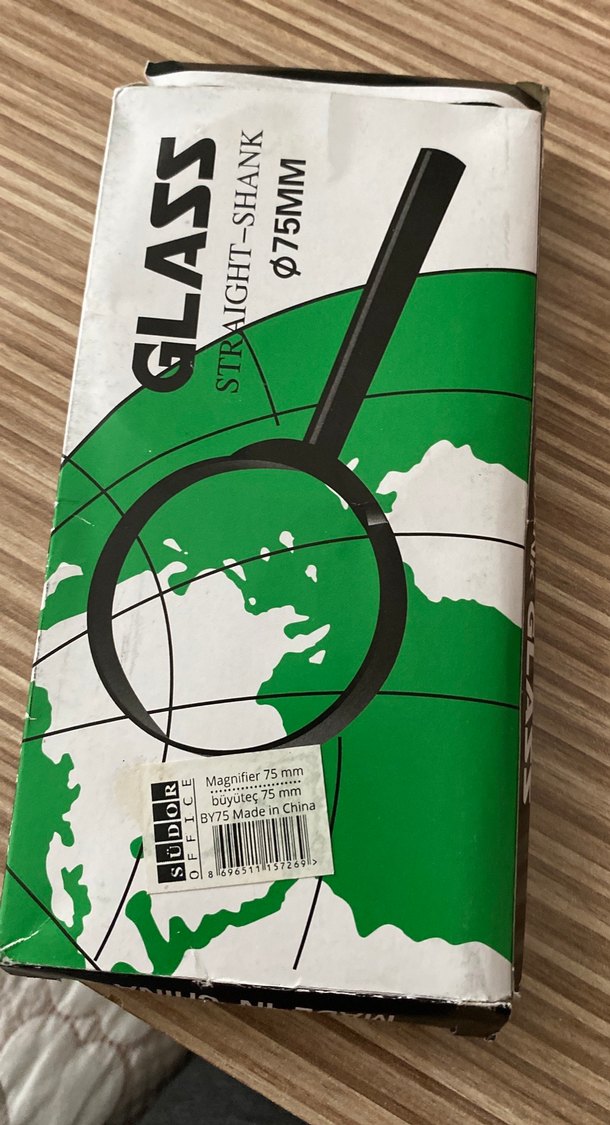 Kahverengi Saplı Büyüteç 75mm Cam - Görsel 3