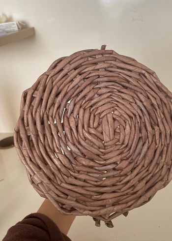 Bej Kağıt El Yapımı Sepet - Görsel 3