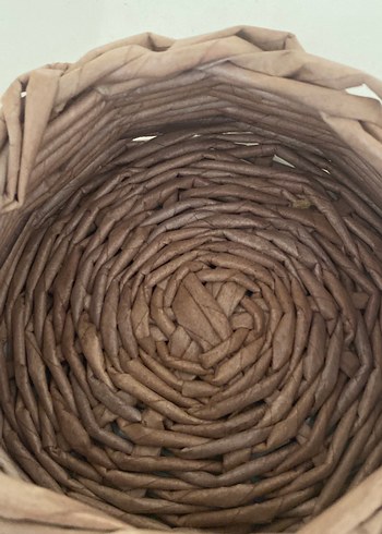 Bej Kağıt El Yapımı Sepet - Görsel 2