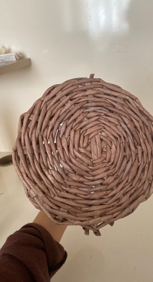 Bej Kağıt El Yapımı Sepet - Görsel 3