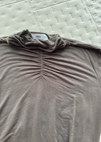 Mango Haki Uzun Kollu Boğazlı Bluz - Görsel 2