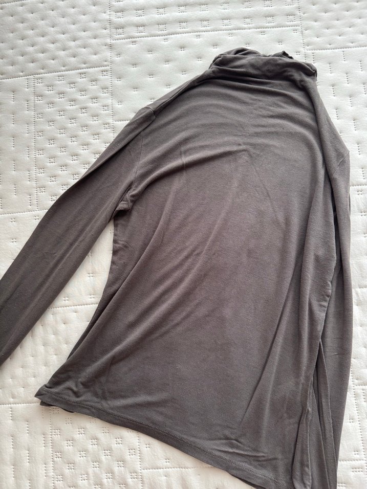 Mango Haki Uzun Kollu Boğazlı Bluz - Görsel 3