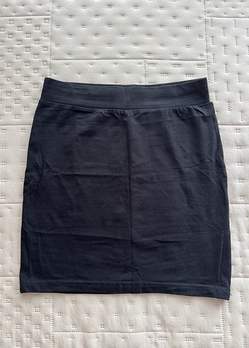 h&m siyah basic mini etek - Görsel 2