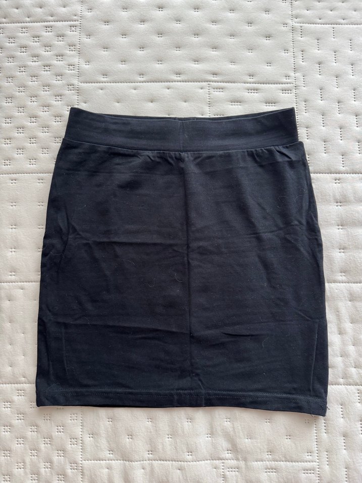 h&m siyah basic mini etek - Görsel 2