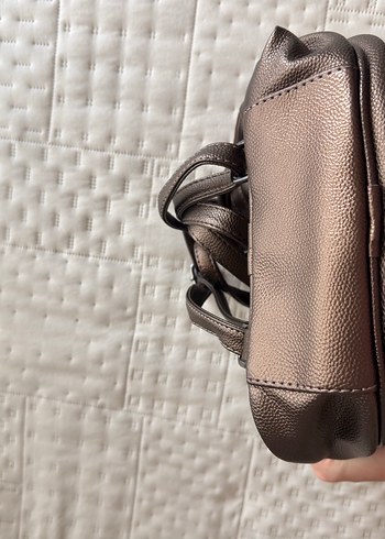 Kahverengi Deri Kadın Sırt Çantası - Görsel 5