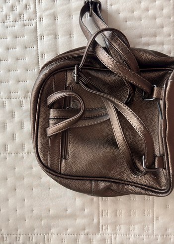 Kahverengi Deri Kadın Sırt Çantası - Görsel 2
