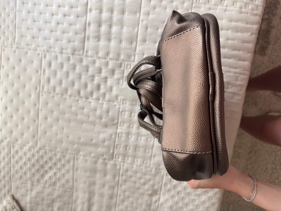 Kahverengi Deri Kadın Sırt Çantası - Görsel 5