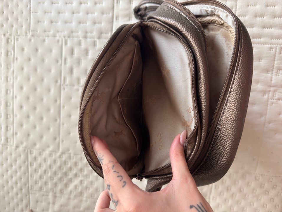 Kahverengi Deri Kadın Sırt Çantası - Görsel 4