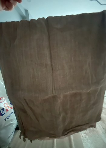 Bej Keten Kadın Şal Drapeli Bohem Stil - Görsel 3