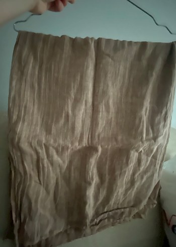 Bej Keten Kadın Şal Drapeli Bohem Stil - Görsel 2