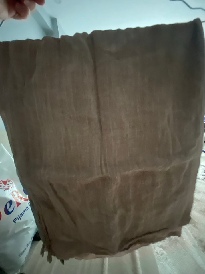 Bej Keten Kadın Şal Drapeli Bohem Stil - Görsel 3