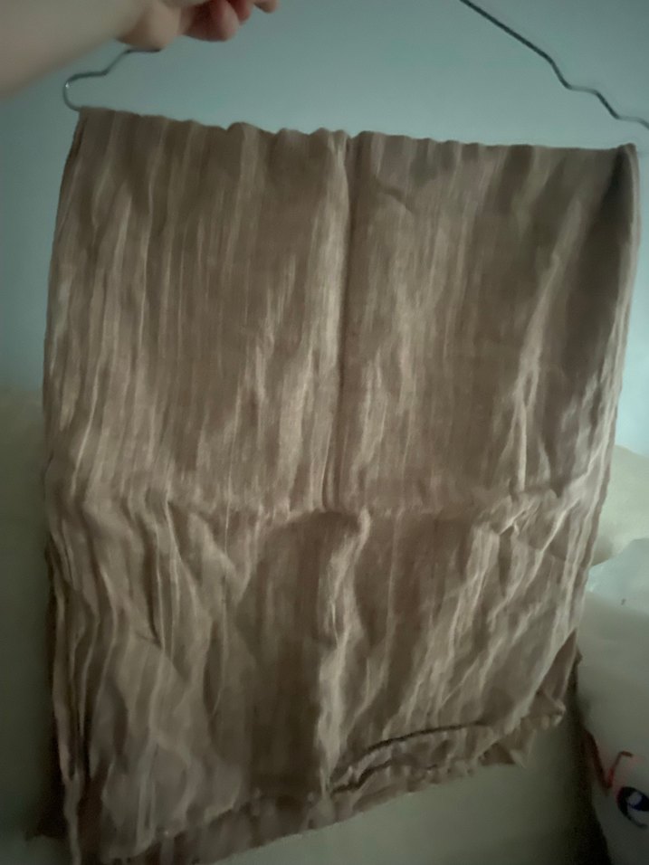 Bej Keten Kadın Şal Drapeli Bohem Stil - Görsel 2