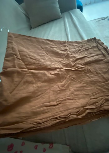 Bej Keten Kadın Şal - Görsel 3