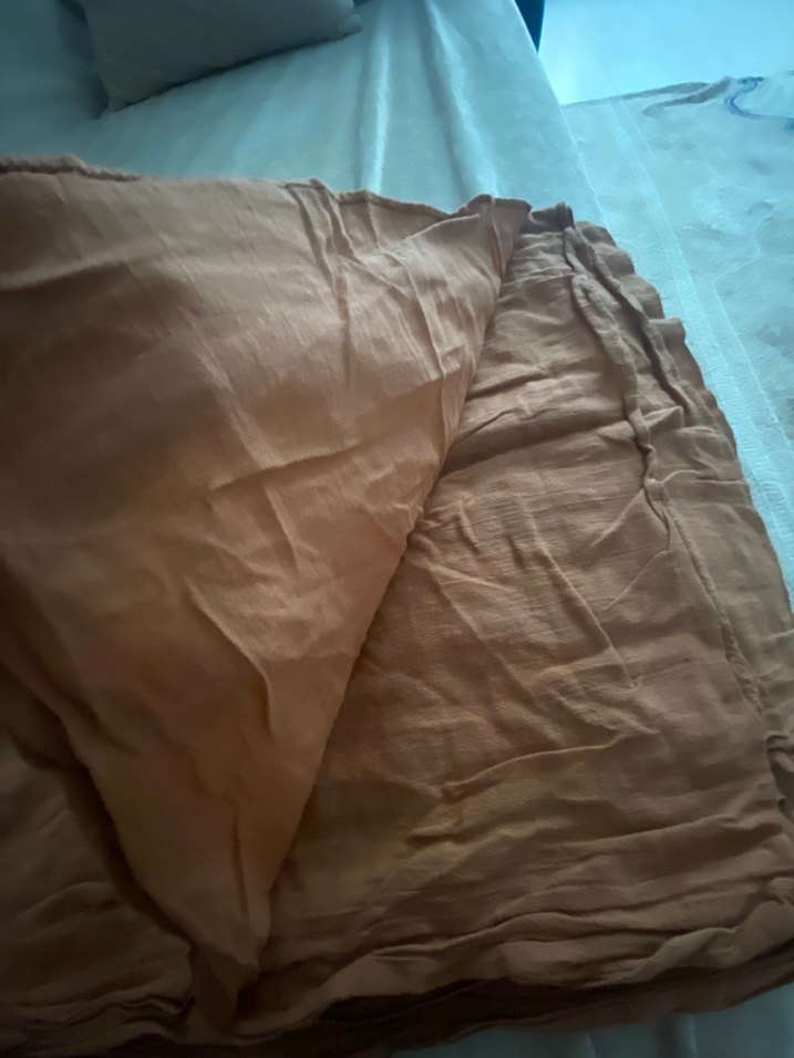 Bej Keten Kadın Şal - Görsel 5