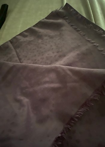 Kadın Mor Drapeli Saten Şal - Görsel 9