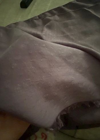 Kadın Mor Drapeli Saten Şal - Görsel 6