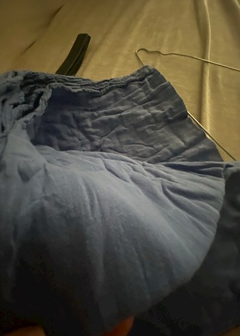 Mavi  Keten Kadın Şal - Görsel 2