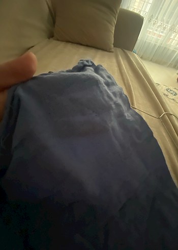 Mavi  Keten Kadın Şal - Görsel 7