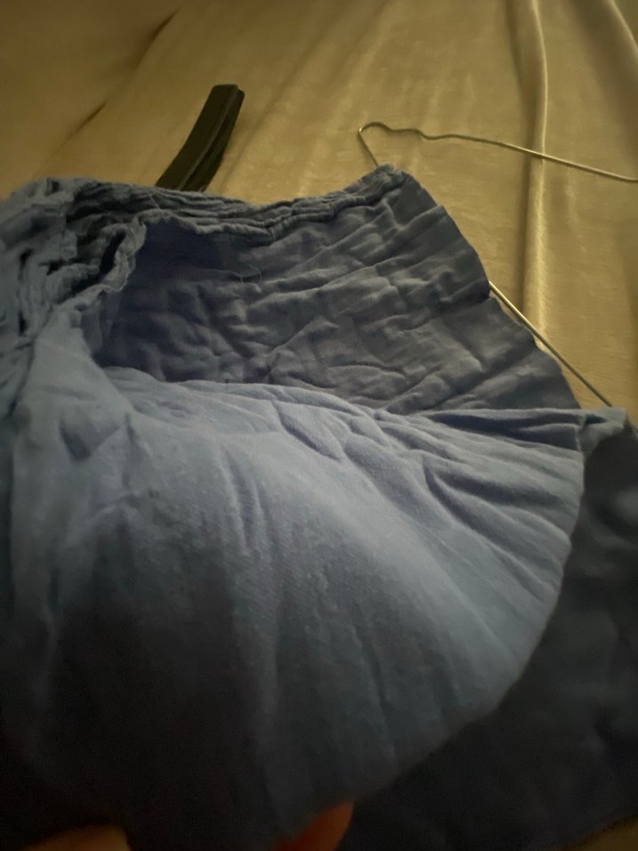 Mavi  Keten Kadın Şal - Görsel 2