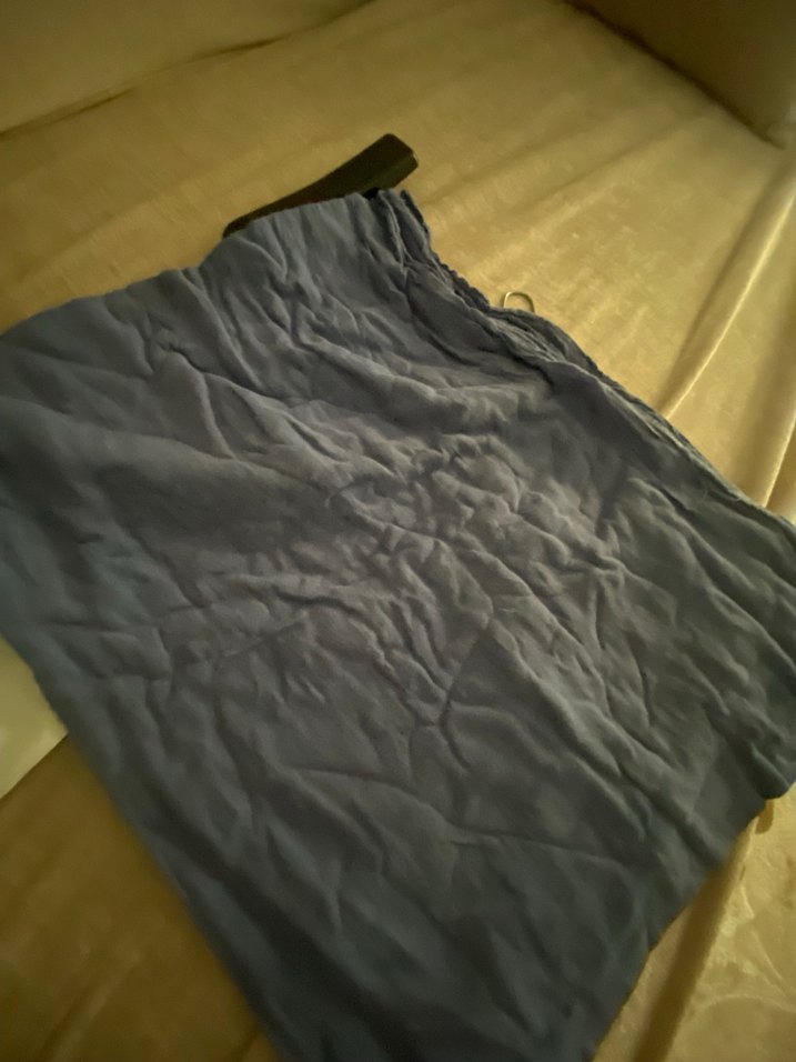 Mavi  Keten Kadın Şal - Görsel 3