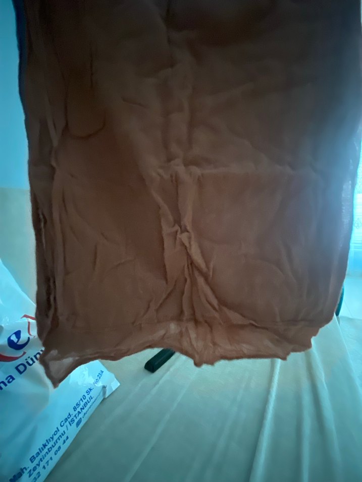 Bej Keten Kadın Şal - Görsel 3