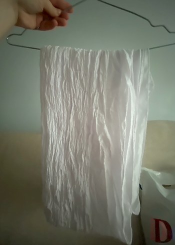 Beyaz Sade esnek şal - Görsel 7