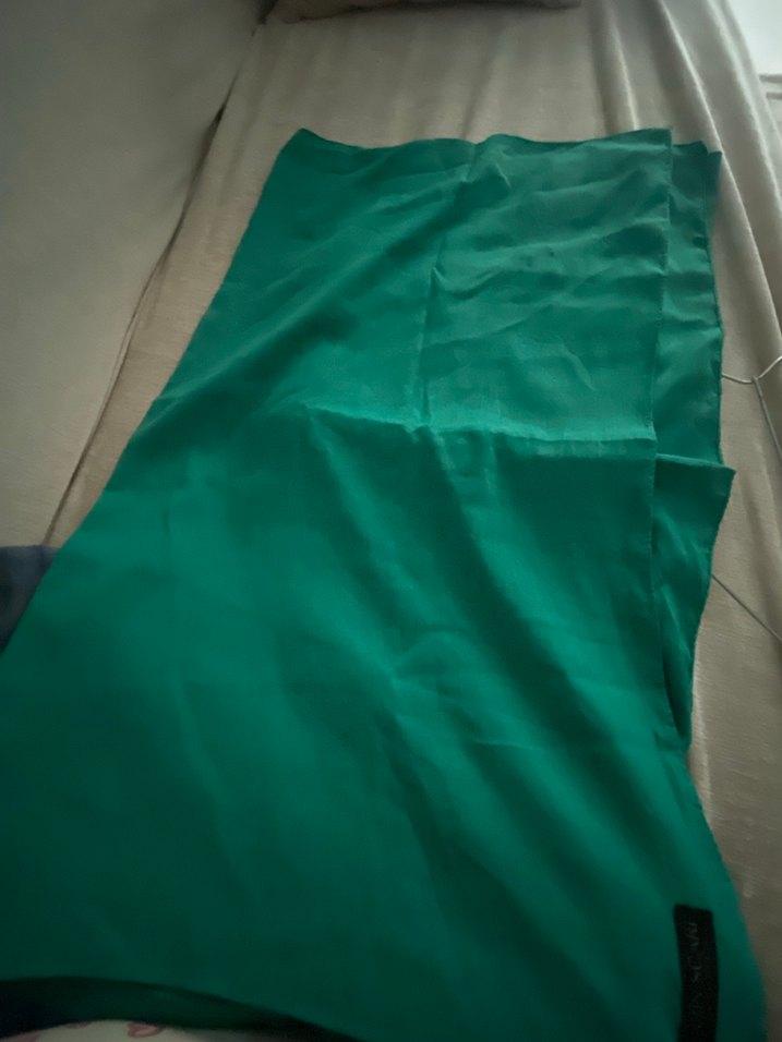 Parlak Yeşil Düz şal - Görsel 4