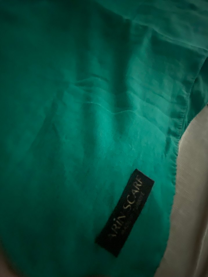 Parlak Yeşil Düz şal - Görsel 3