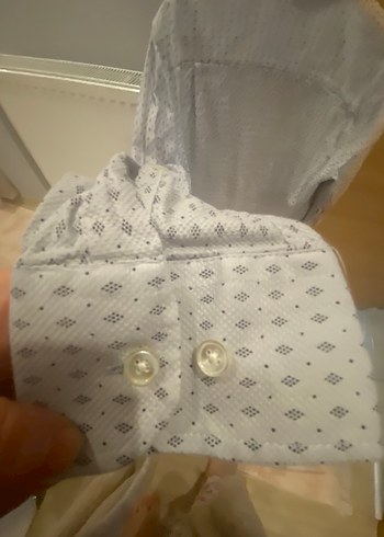 Düğmeli, Gri Erkek Gömlek - Görsel 5