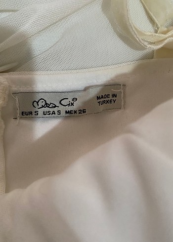 Beyaz korse detay elbise - Görsel 3