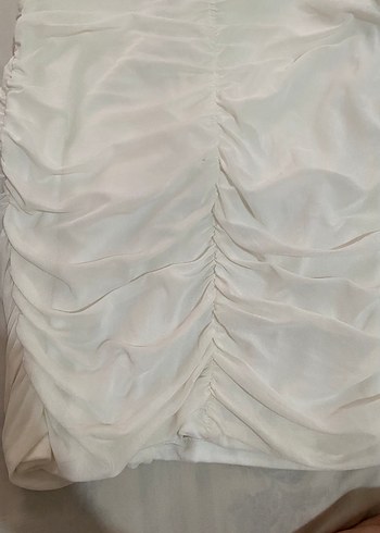 Beyaz korse detay elbise - Görsel 2