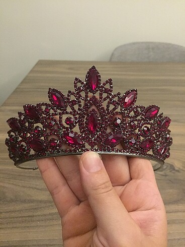  Beden bordo Renk Gelin tacı