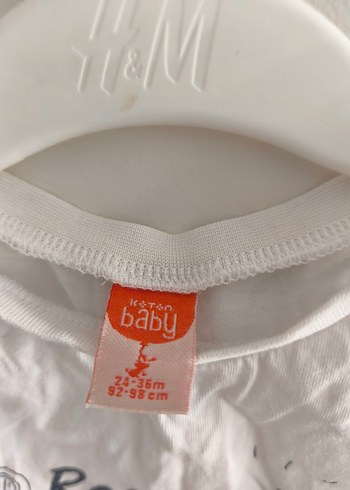 24-36 Ay Beden Erkek Çocuk Baskılı Beyaz Kolsuz Tişört
