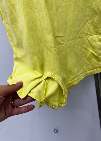 HelloBaby Kız Çocuk Sarı Baskılı Kısa Kollu Tulum